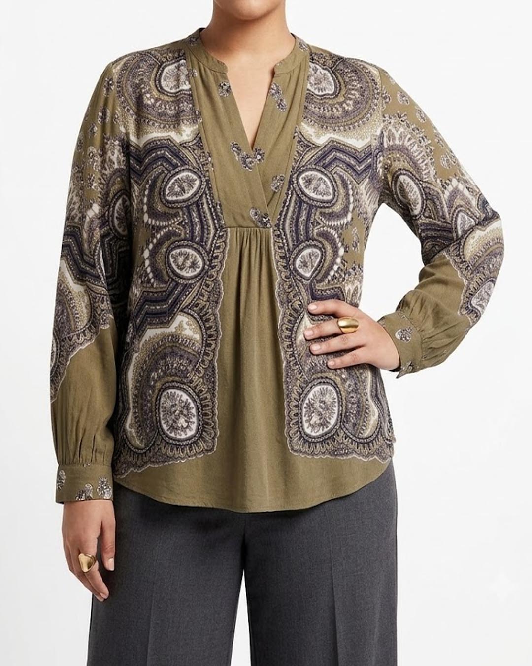 Full sleeve top linen full sleeve top No-1906 Velnoor Store