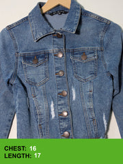 123 VIP JEANS Cropped Denim Jacket for girl  – Cool & Chic Pakistan | Velnoor