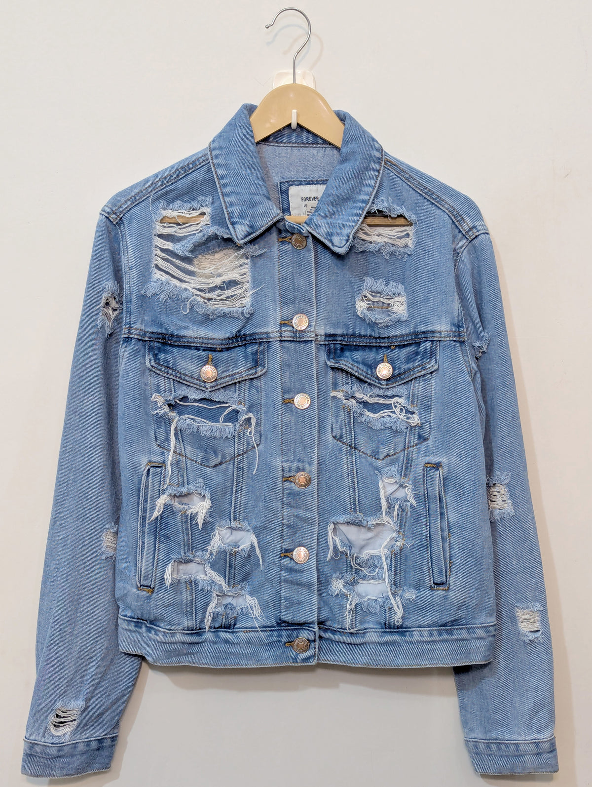133 Damaged Style Trendy Fashion Denim Jacket for Girls Online Pakistan | Velnoor