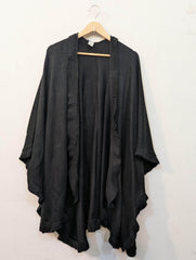 1027 Black  Imported Wool Shawl for Women – Elegant Winter Wrap in Pakistan -velnoor