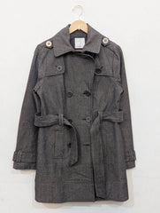 1596 gray Women's Premium Soft Long Coat | Luxury Winter Wear Pakistan - velnoor