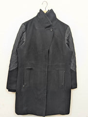 1602 Women's Long Coat Stretch Fabric | Comfortable Winter Wear Pakistan - velnoor