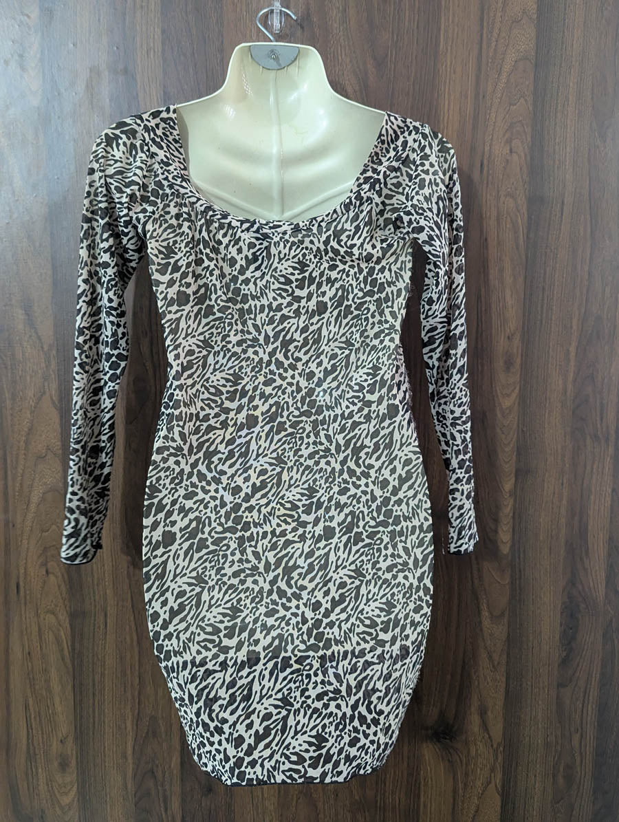 Imported Western Mini Dress net mini dress No-748 Velnoor Store