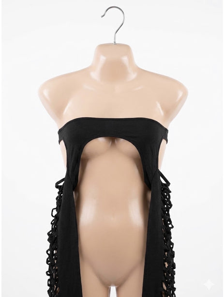 Imported cut out top Jersey cut out top No-685 Velnoor Store