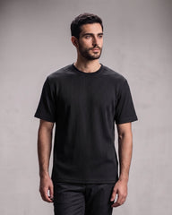 Classic Men's Black Textured Drop Shoulder T-Shirt