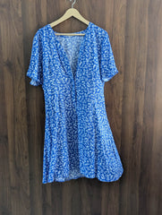 Imported Western mini dress linen mini dress No-851 Velnoor Store