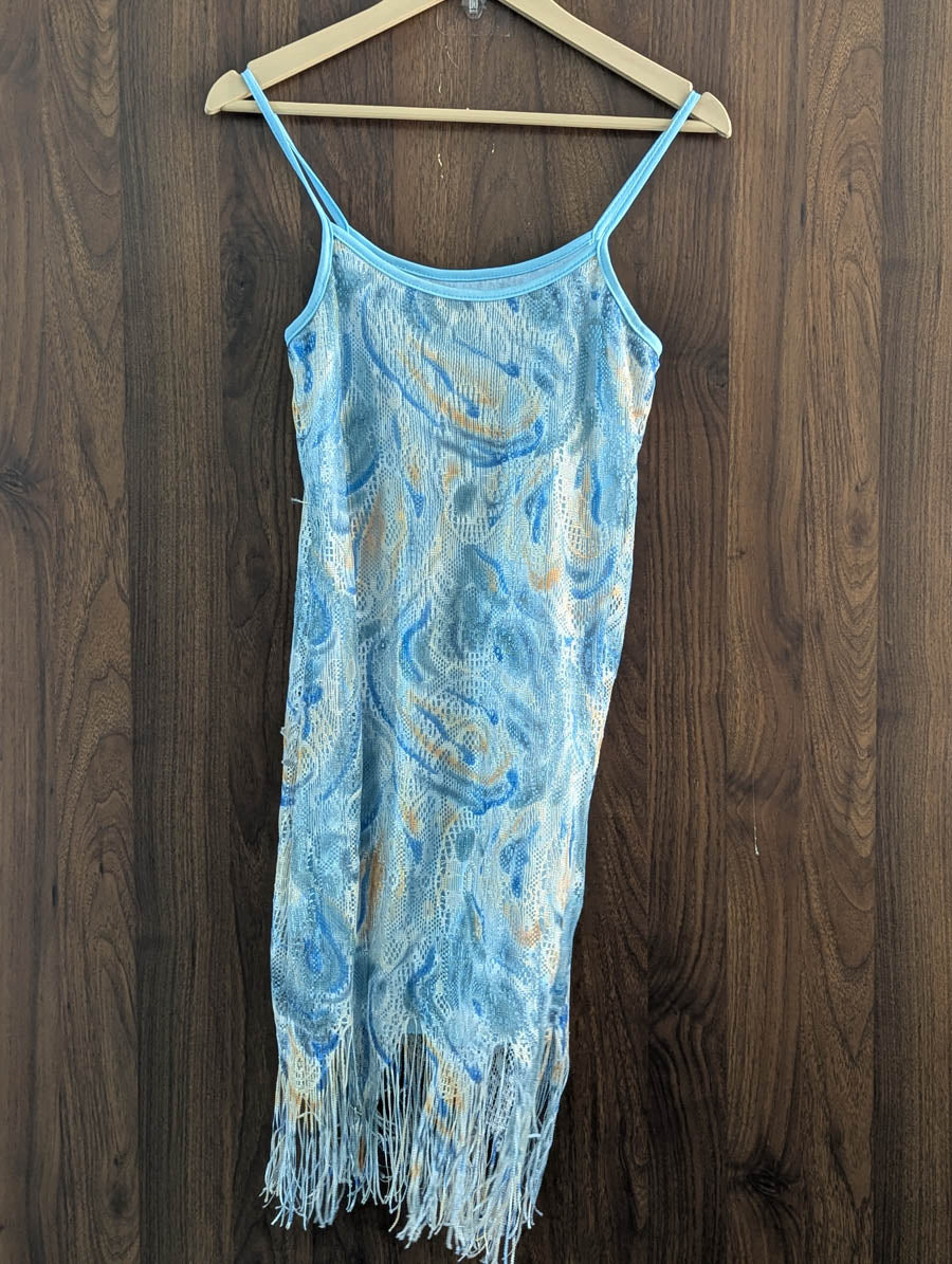 Imported Western mini dress net mini dress No-1318 Velnoor Store