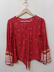 Imported women full sleeves tops linen full sleeves tops No-803 Velnoor Store