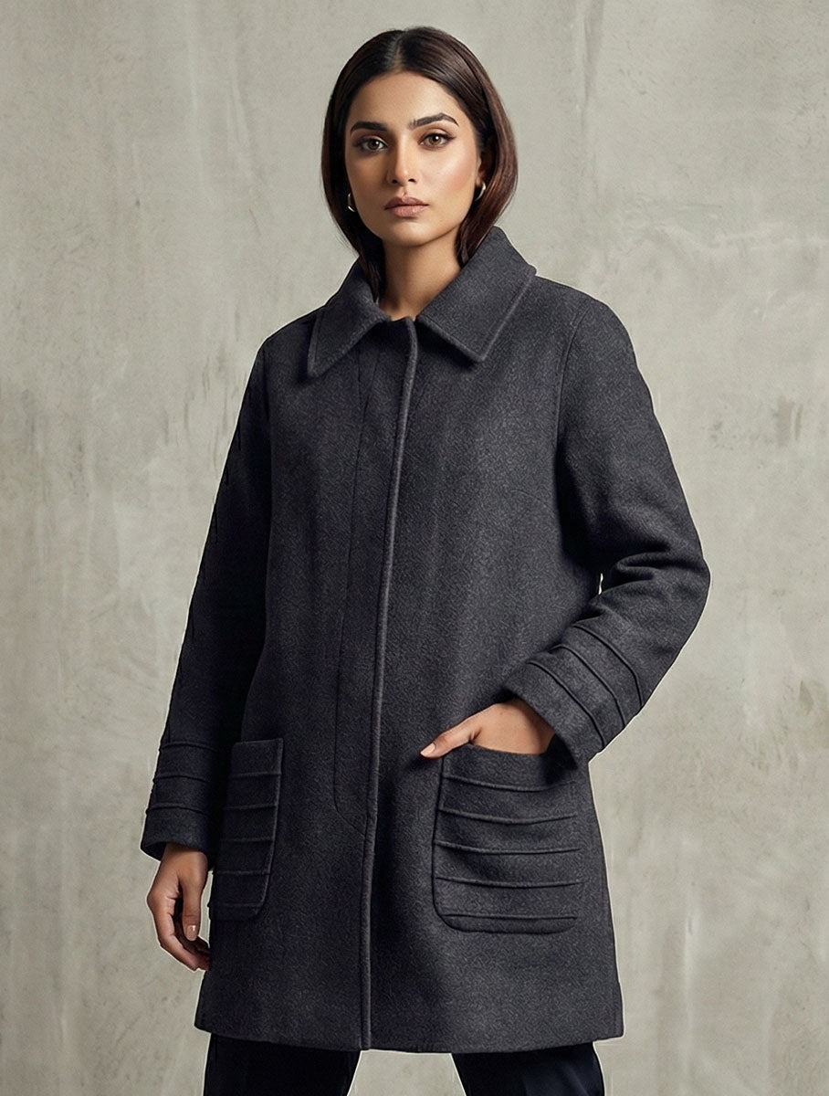 1577 Women's Long Coat | Premium Winter Outerwear Pakistan - velnoor