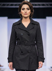 1650   Women's Long Coat with Buttons | Classic Winter Coat Pakistan - velnoor