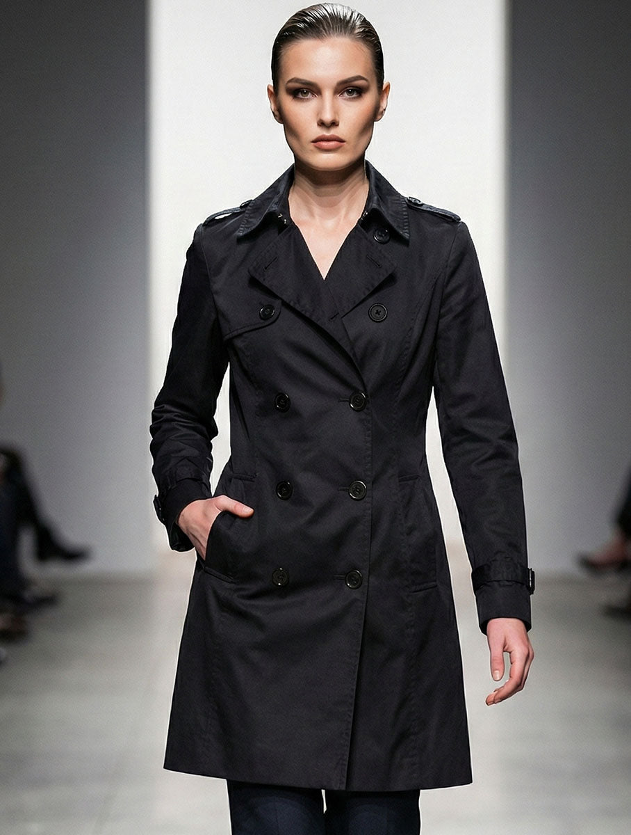 1581 Women's Belted Long Coat | Trendy Winter Fashion Pakistan - velnoor