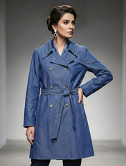 1672 Women's Fleece Lined Long Coat | Cozy Warm Coat Pakistan - velnoor