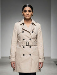 1673 Women's Heavy Wool Long Coat | Thick Winter Wear Pakistan - velnoor