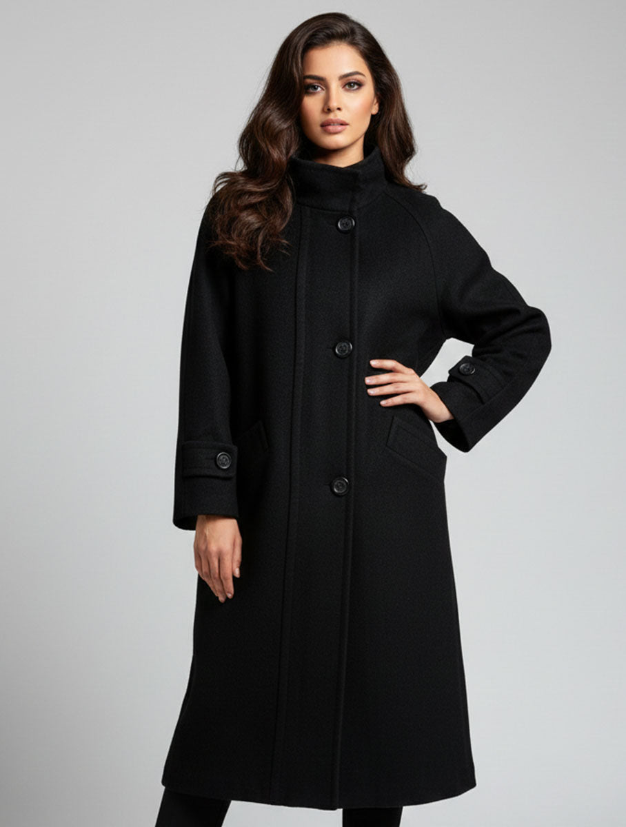 1688   Women's Long Coat with Hoodie | Warm Casual Wear Pakistan - velnoor