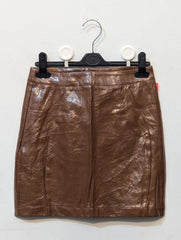 858 Brown Women's Soft Faux Leather short | Everyday Wear Leather short Pakistan - velnoor