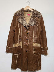 603 Women's Long Coat Plush  | Extra Soft Winter Pakistan - velnoor