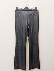 856 Black Women's Premium Soft Leather Pants | High Quality Faux Leather Pakistan - velnoor