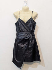 864 Women's Mini Leather Party Dress | Trendy Party Wear Pakistan -velnoor