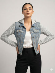 1168 Girls Soft Denim Jacket – Modern Style Pakistan | Velnoor