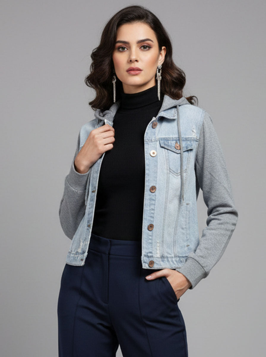 1139 Girls Short Denim Jacket – Stylish & Trendy Pakistan | Velnoor