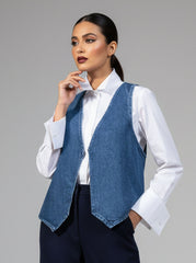 782 Girls Long Denim Jacket – Street Fashion Pakistan | Velnoor