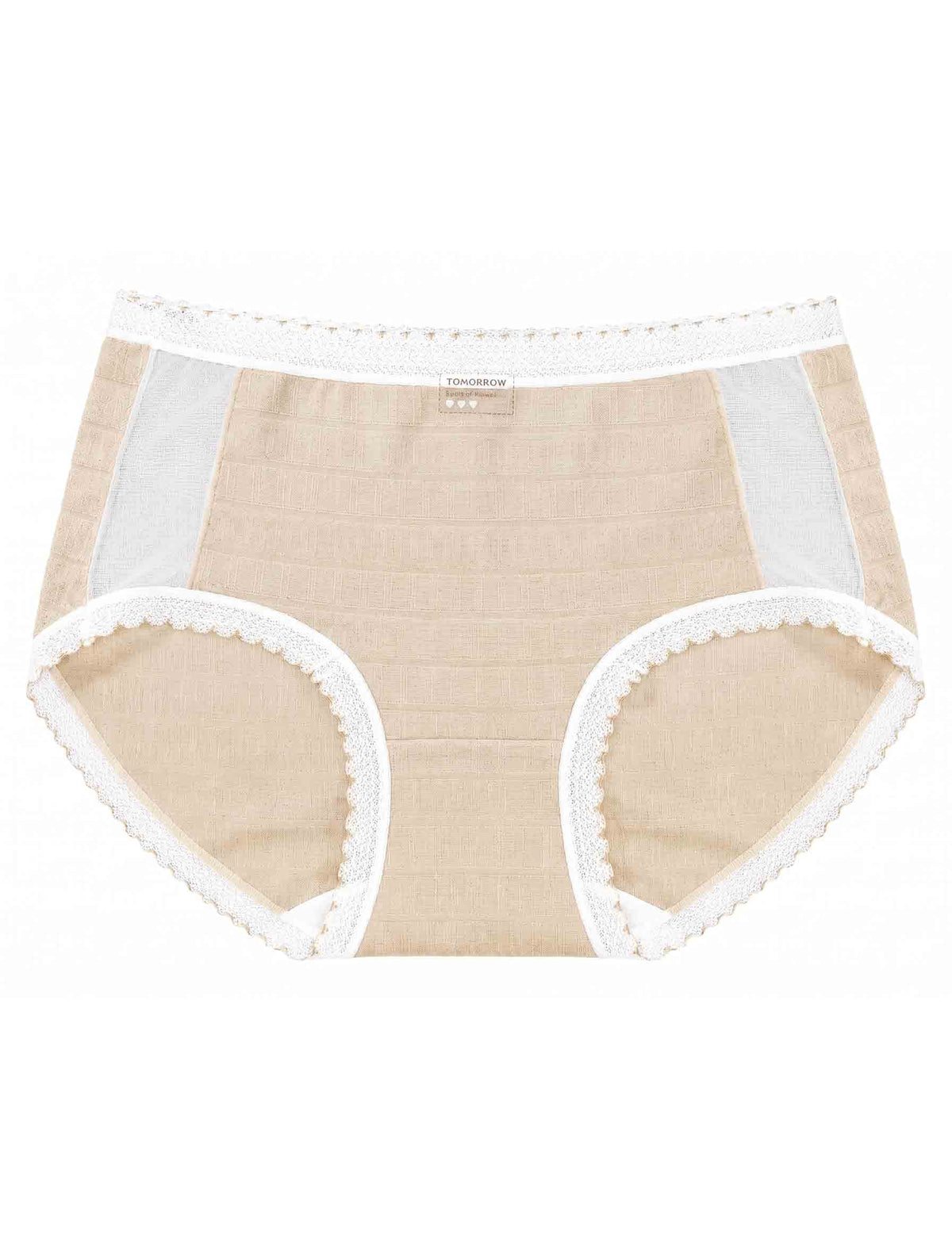 Premium Women’s Soft Mid-Waist Free Size Panty with Lace Trim & Breathable Side Panels