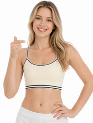 Premium Girls Seamless Sports Training Crop Top Free Size Bra for Girls